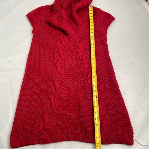 Express cowl neck red sleeveless tunic sweater M - Picture 5 of 6